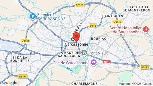 Houses for rent i Carcassonne - kort over placeringen