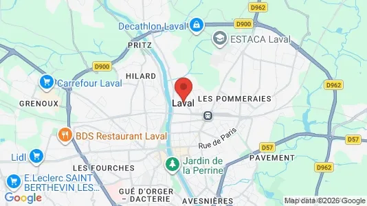 Houses for rent i Laval - kort over placeringen