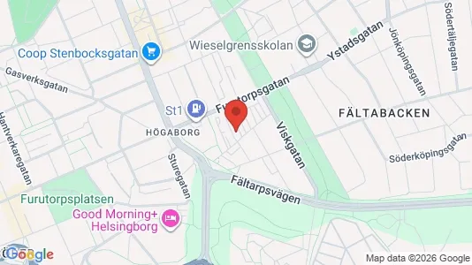 Apartments for rent i Helsingborg - kort over placeringen