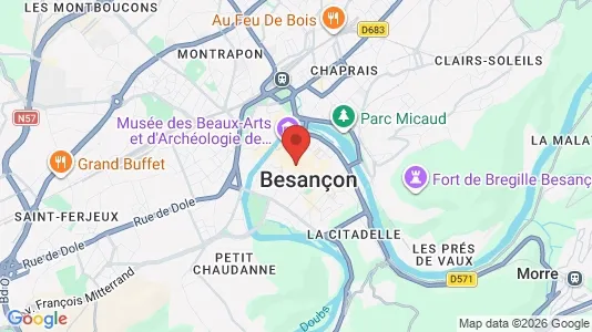 Apartments for rent i Besançon - kort over placeringen