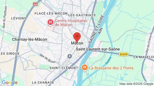 Apartments for rent i Mâcon - kort over placeringen
