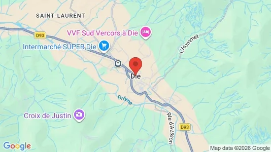 Apartments for rent i Die - kort over placeringen