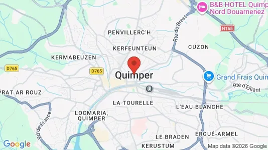 Apartments for rent i Quimper - kort over placeringen