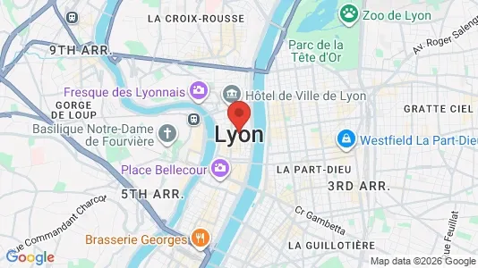 Houses for rent i Lyon - kort over placeringen