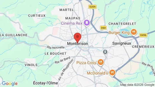 Houses for rent i Montbrison - kort over placeringen