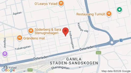 Apartments for rent i Ystad - kort over placeringen
