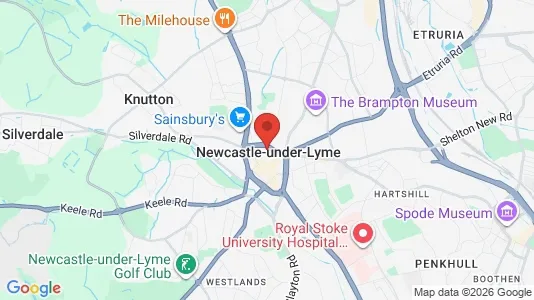 Apartments for rent i Newcastle - Staffordshire - kort over placeringen