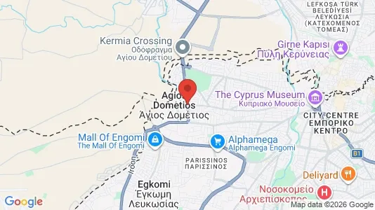 Apartments for rent i Nicosia Agios Dometios - kort over placeringen