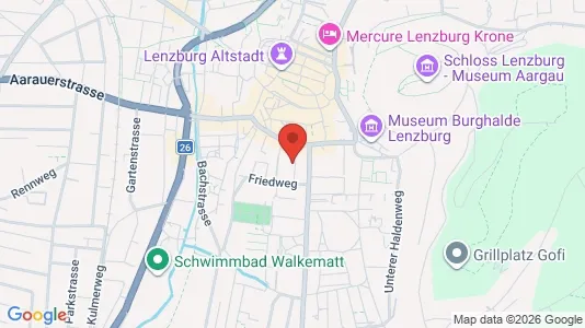 Apartments for rent i Lenzburg - kort over placeringen