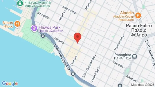 Apartments for rent i Palaio Faliro - kort over placeringen