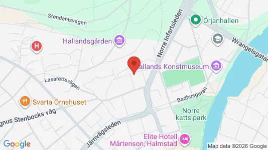 Apartments for rent i Halmstad - kort over placeringen