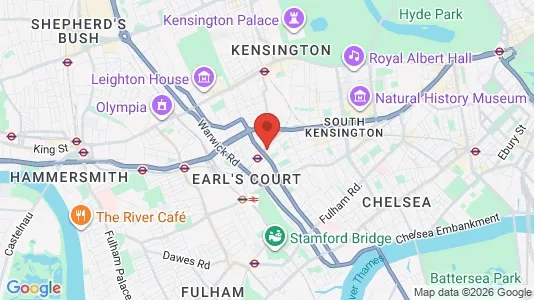 Rooms for rent i London SW5 - kort over placeringen