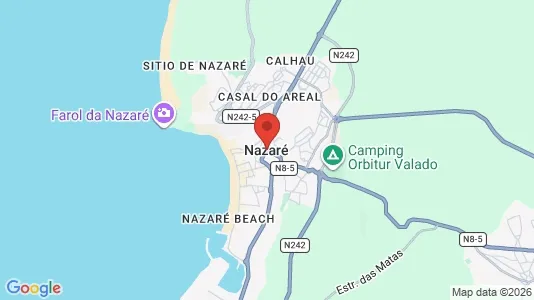Apartments for rent i Nazaré - kort over placeringen