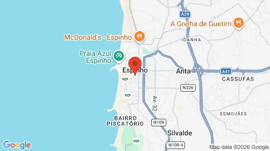 Apartments for rent i Espinho - kort over placeringen