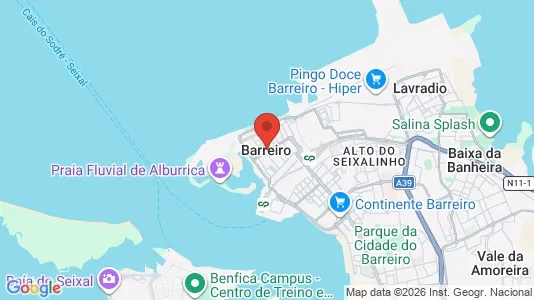 Apartments for rent i Barreiro - kort over placeringen