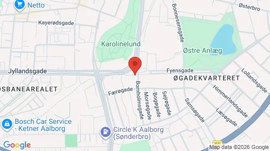 Apartments for rent i Aalborg Center - kort over placeringen