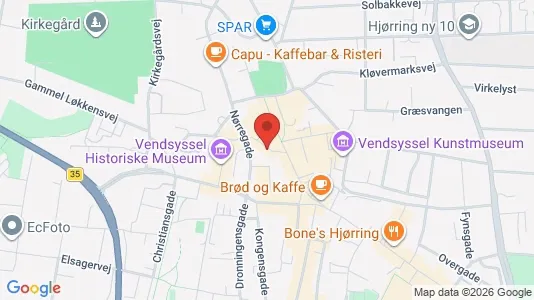 Apartments for rent i Hjørring - kort over placeringen