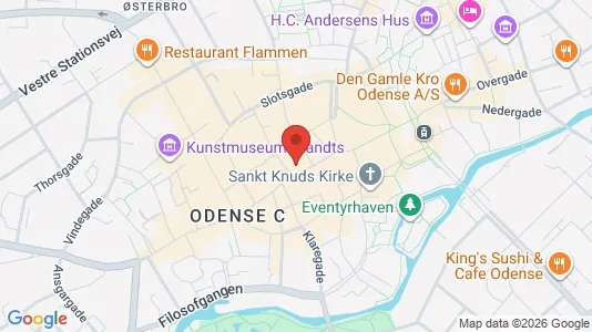 Apartments for rent i Odense C - kort over placeringen
