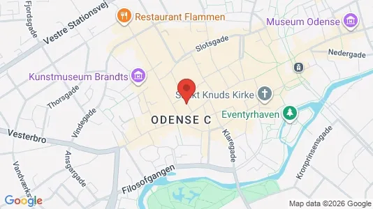 Apartments for rent i Odense C - kort over placeringen