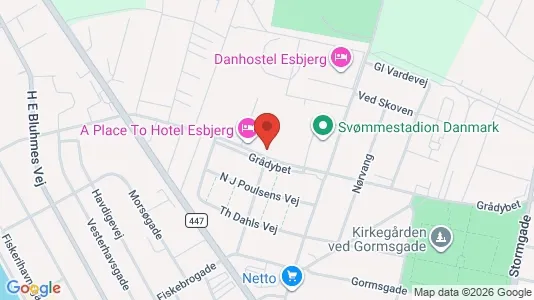 Apartments for rent i Esbjerg Center - kort over placeringen