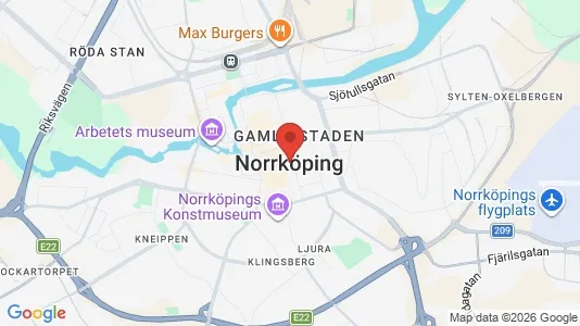 Rooms for rent i Norrköping - kort over placeringen