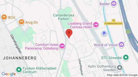 Apartments for rent i Johanneberg - kort over placeringen
