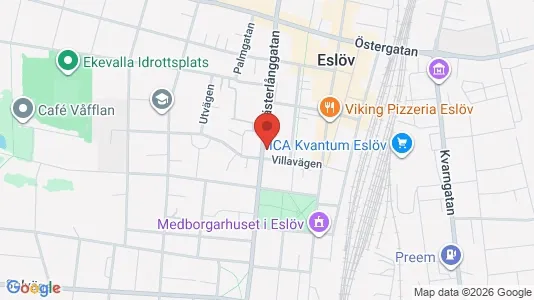 Apartments for rent i Eslöv - kort over placeringen