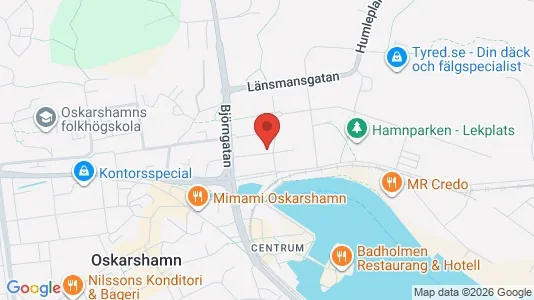 Apartments for rent i Oskarshamn - kort over placeringen