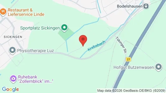 Apartments for rent i Tübingen - kort over placeringen