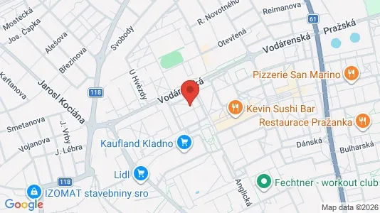 Apartments for rent i Kladno - kort over placeringen