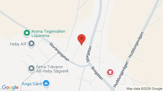 Apartments for rent i Heby - kort over placeringen