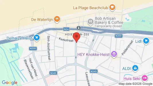 Apartments for rent i Koksijde - kort over placeringen