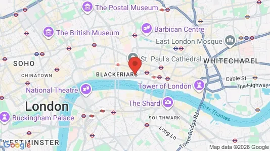 Apartments for rent i London EC4V - kort over placeringen