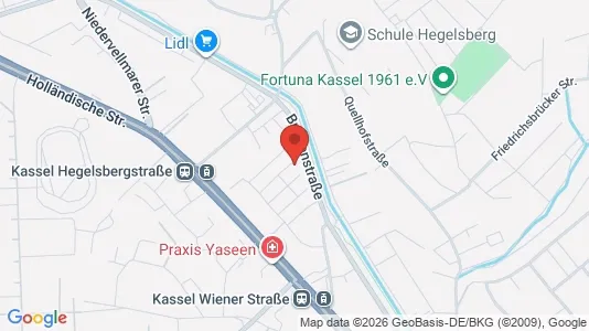 Apartments for rent i Kassel - kort over placeringen