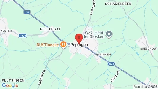 Houses for rent i Pepingen - kort over placeringen