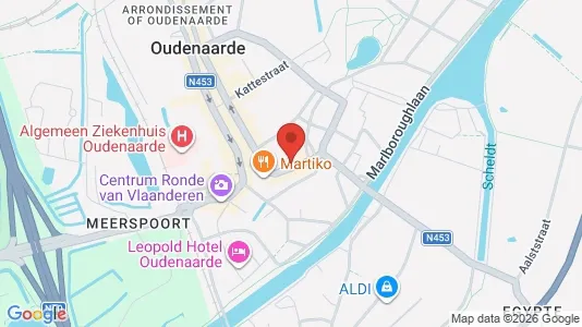 Apartments for rent i Oudenaarde - kort over placeringen