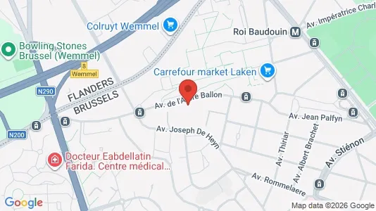 Apartments for rent i Brussels Jette - kort over placeringen