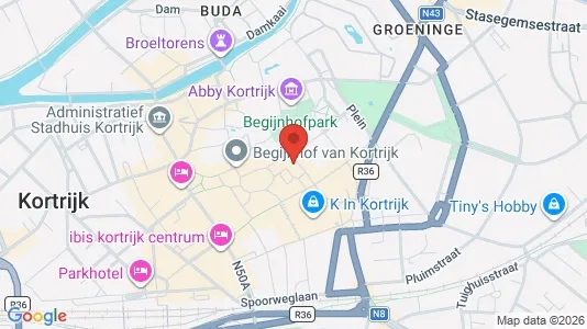 Apartments for rent i Kortrijk - kort over placeringen