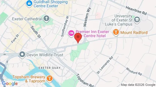 Apartments for rent i Exeter - Devon - kort over placeringen
