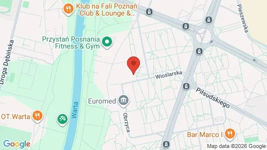 Apartments for rent i Poznań - kort over placeringen