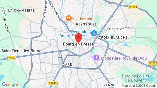Houses for rent i Bourg-en-Bresse - kort over placeringen
