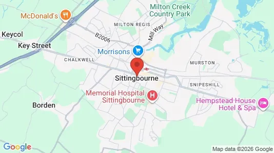 Houses for rent i Sittingbourne - Kent - kort over placeringen