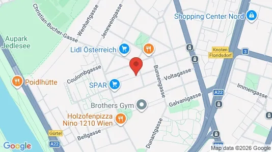 Apartments for rent i Vienna Floridsdorf - kort over placeringen