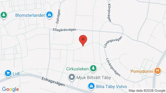 Apartments for rent i Täby - kort over placeringen