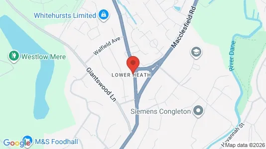 Rooms for rent i Congleton - Cheshire - kort over placeringen