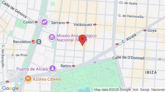 Apartments for rent i Madrid Salamanca - kort over placeringen