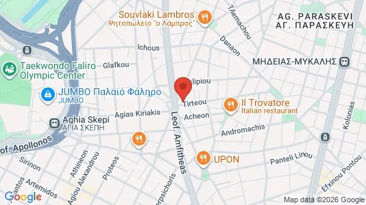 Apartments for rent i Kallithea - kort over placeringen