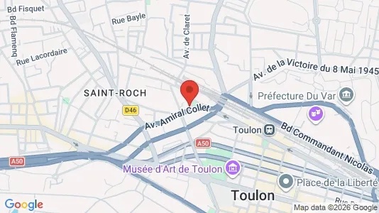 Apartments for rent i Toulon - kort over placeringen