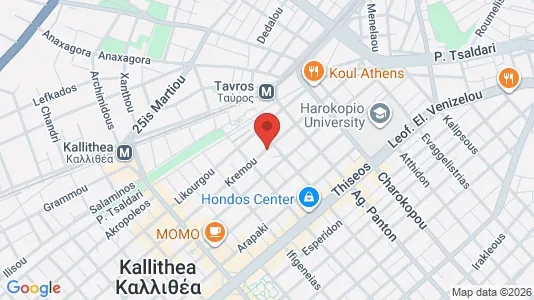 Apartments for rent i Kallithea - kort over placeringen