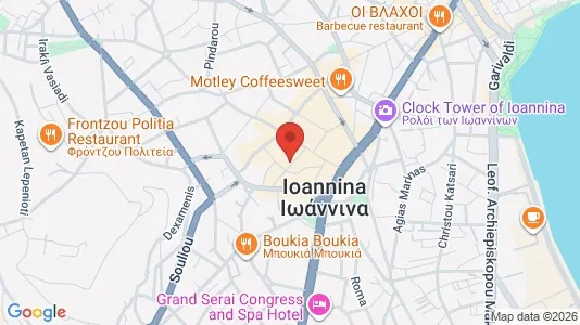Apartments for rent i Ioannina - kort over placeringen